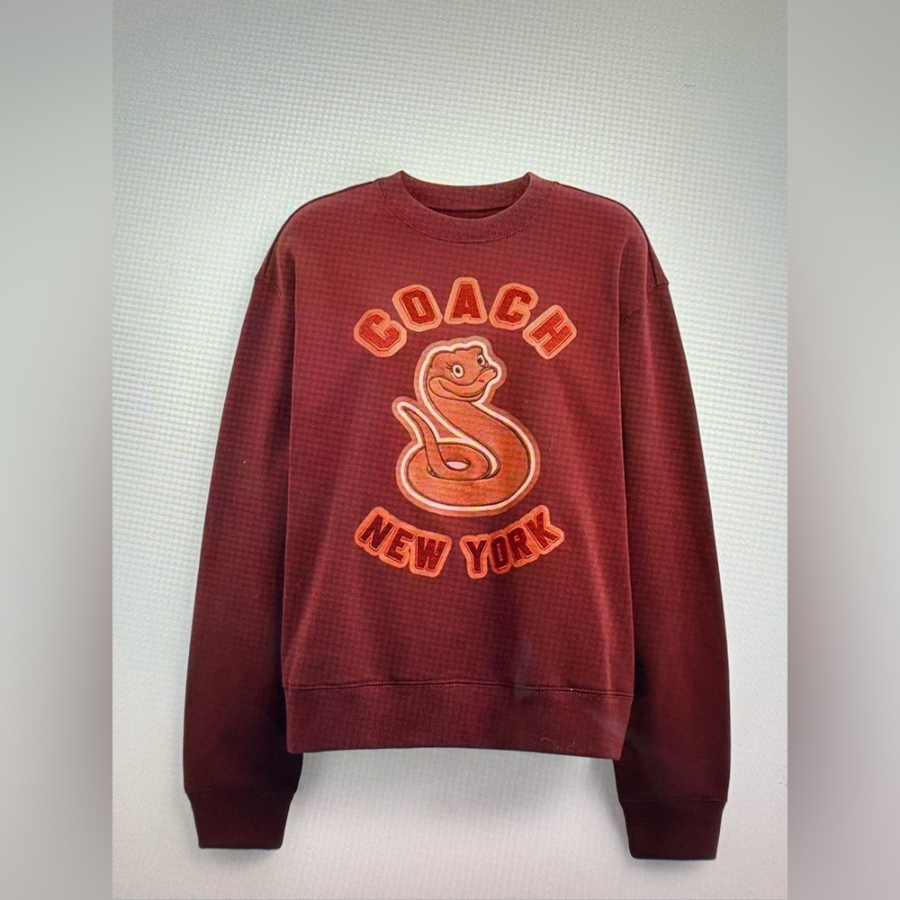 🐍🧧🐍 COACH NEW YEAR CREWNECK SWEATSHIRT WITH SNAKE GRAPHIC 🐍🧧🐍 NWT 🐍🧧🐍